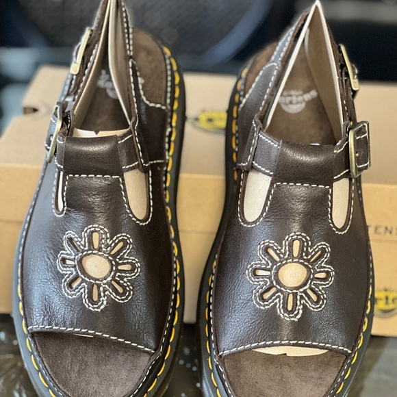 Authentic -Dr. Martens Dunnet Flower Kelp Brown Sandals. Size 10-Women’s. NWT - Picture 3 of 7
